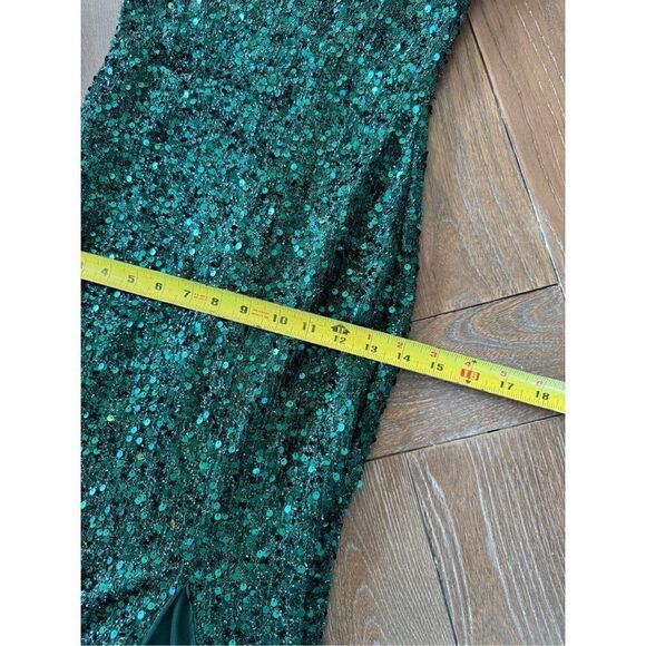Faeriesty Green Sequin Mermaid Dress with Side Slit Size XSmall - Picture 11 of 13